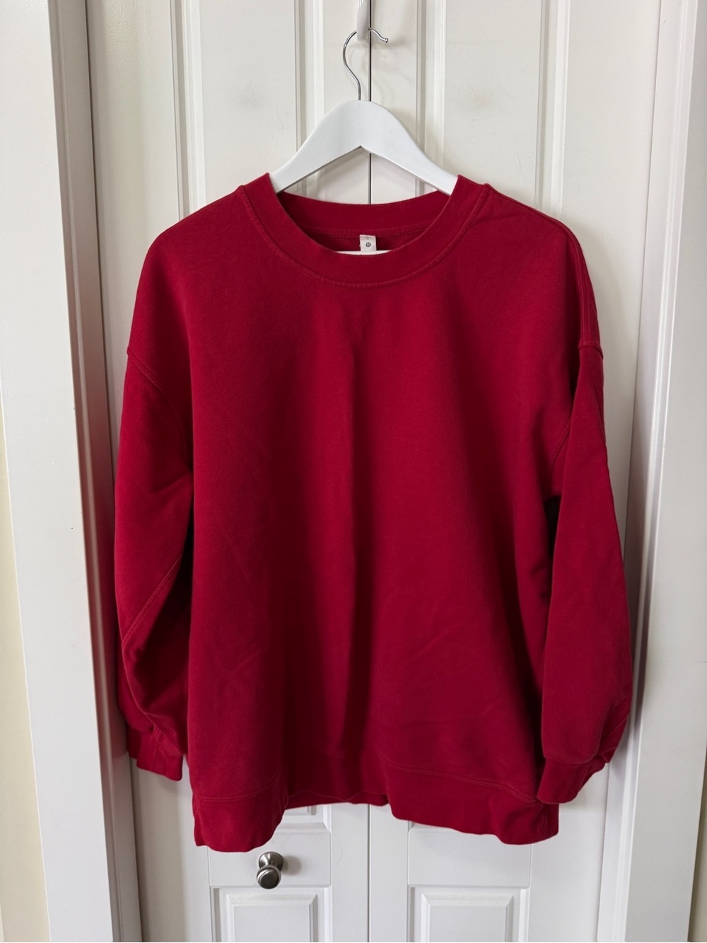 Lululemon Perfectly Oversized Red Crew Sweatshirt | Size 8